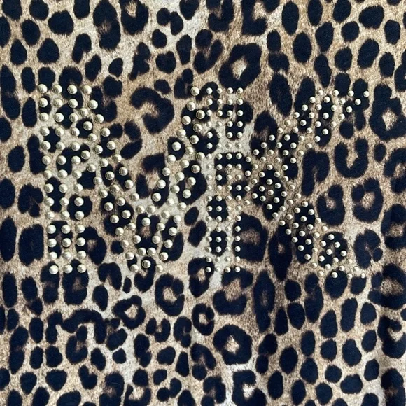 NWT Michaell Kors T-Shirt. Dark Camel Leopard - Picture 3 of 8